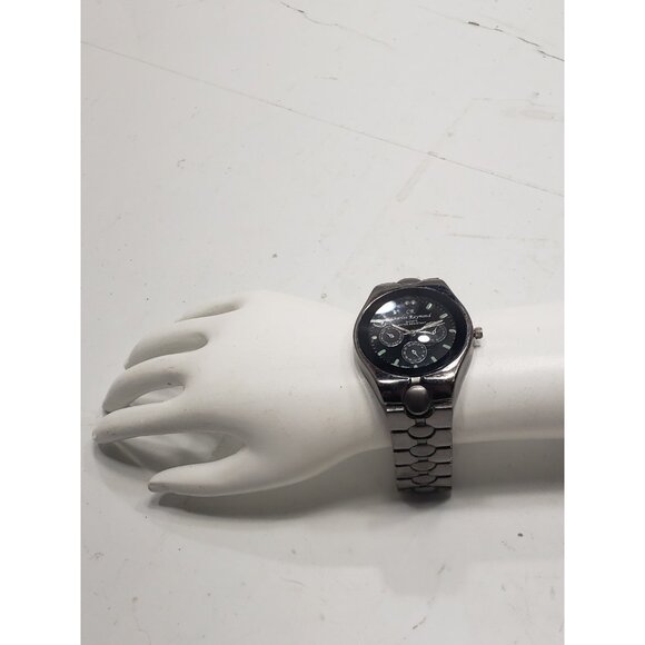 Charles Raymond Men's Analog Quartz Watch W/ Stainles Steel Band & Black Dial - Picture 1 of 6